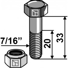 Boulon avec écrou à freinage interne - 7/16''UNF