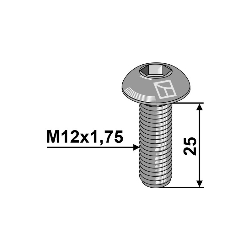 Boulon à tête bombée avec six pans creux - Audureau - 80101225