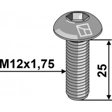 Boulon à tête bombée avec six pans creux - Audureau - 80101225