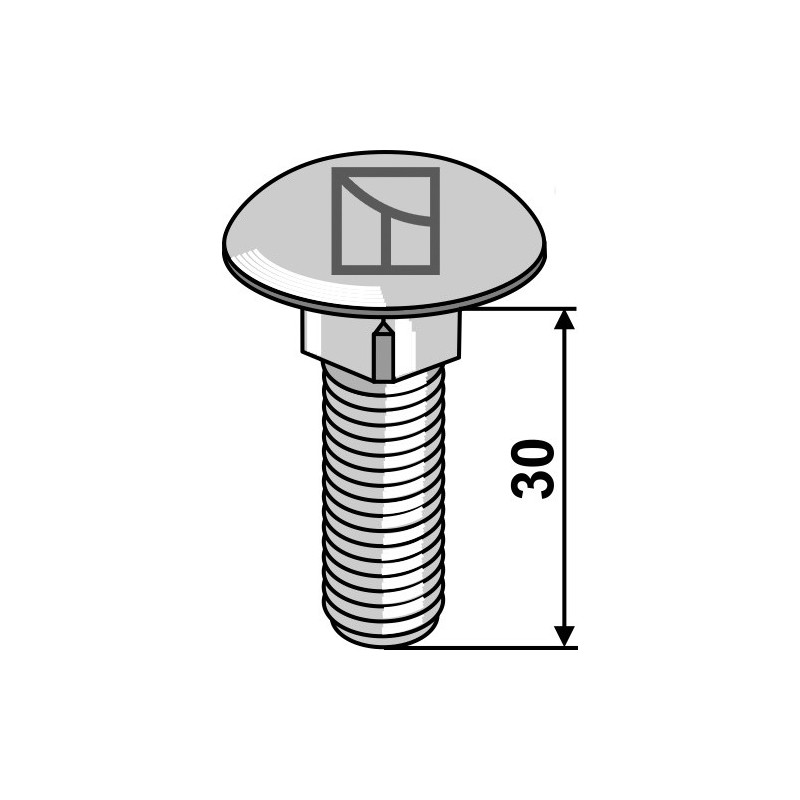 Boulon à tête bombée - galvanisé - AG008894