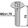 Boulon à tête bombée - M12x1,75