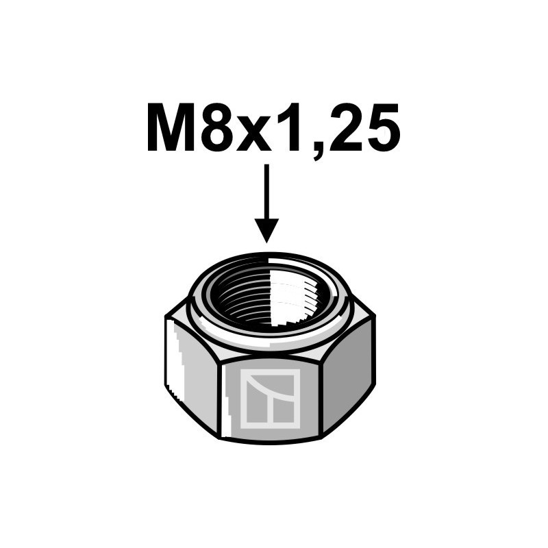 Écrou à freinage interne M8x1,25 - Kemper - 0