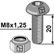 Boulon à tête bombée avec six pans creux - AG013518