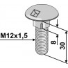 Boulon à tête bombée M12x1,5