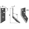 Couteau pour mélangeurs de fourrage, gauche - AG005843