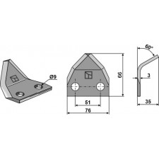 Couteau pour mélangeurs de fourrage - AG005839