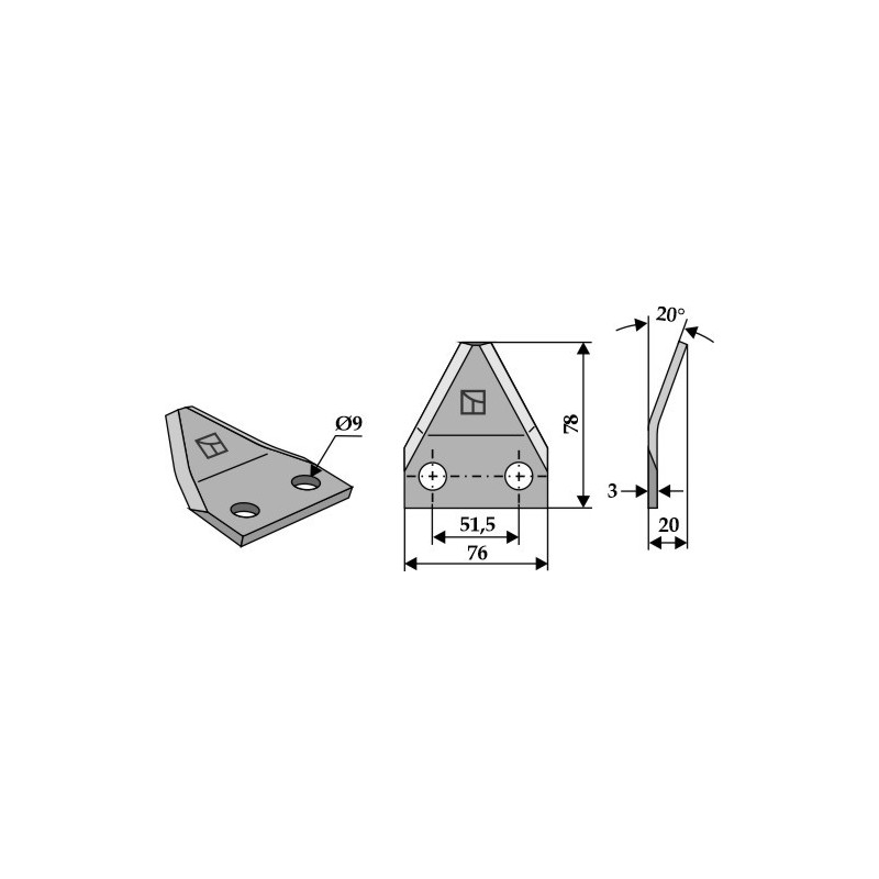 Couteau pour mélangeurs de fourrage - AG005810