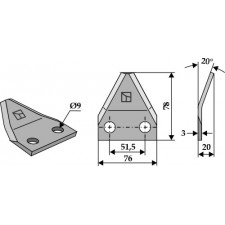 Couteau pour mélangeurs de fourrage - AG005810