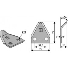 Couteau pour mélangeurs de fourrage - AG005809