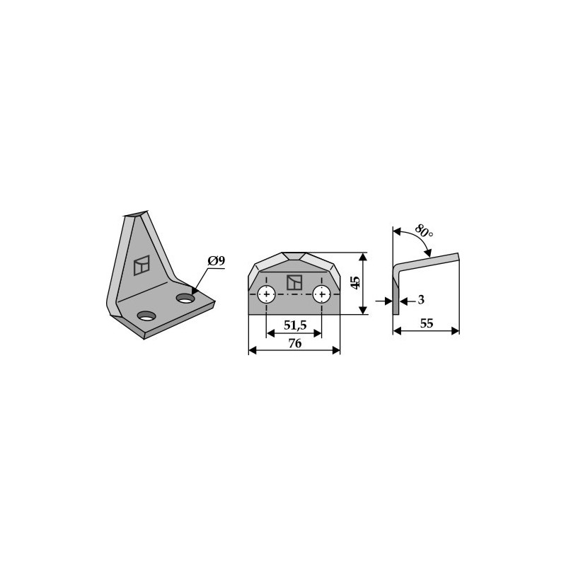 Couteau pour mélangeurs de fourrage - AG005808