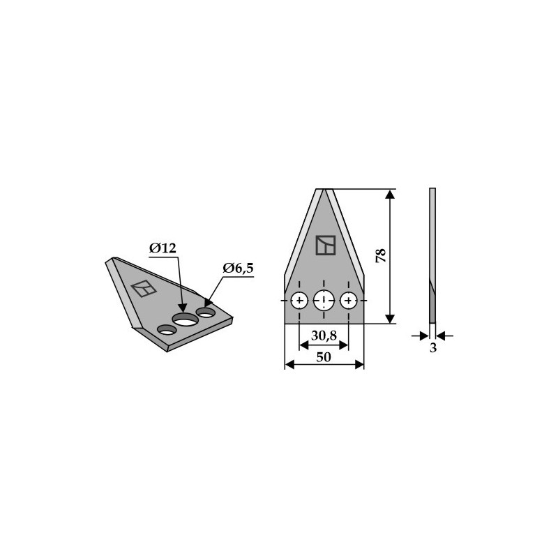 Couteau pour mélangeurs de fourrage - AG005802