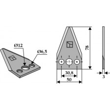 Couteau pour mélangeurs de fourrage - AG005802