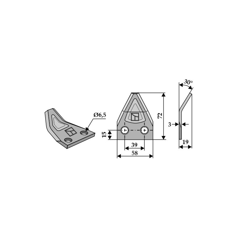 Couteau pour mélangeurs de fourrage - AG005799