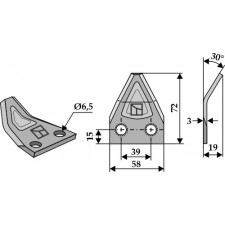 Couteau pour mélangeurs de fourrage - AG005799