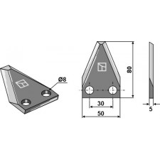 Couteau pour mélangeurs de fourrage - AG005796