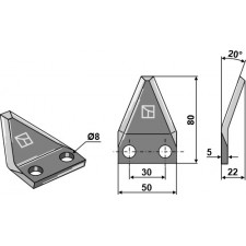 Couteau pour mélangeurs de fourrage - AG005795