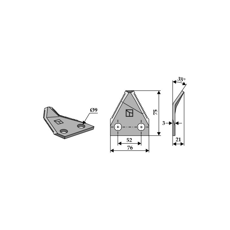 Couteau pour mélangeurs de fourrage - AG005784