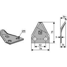 Couteau pour mélangeurs de fourrage - AG005784