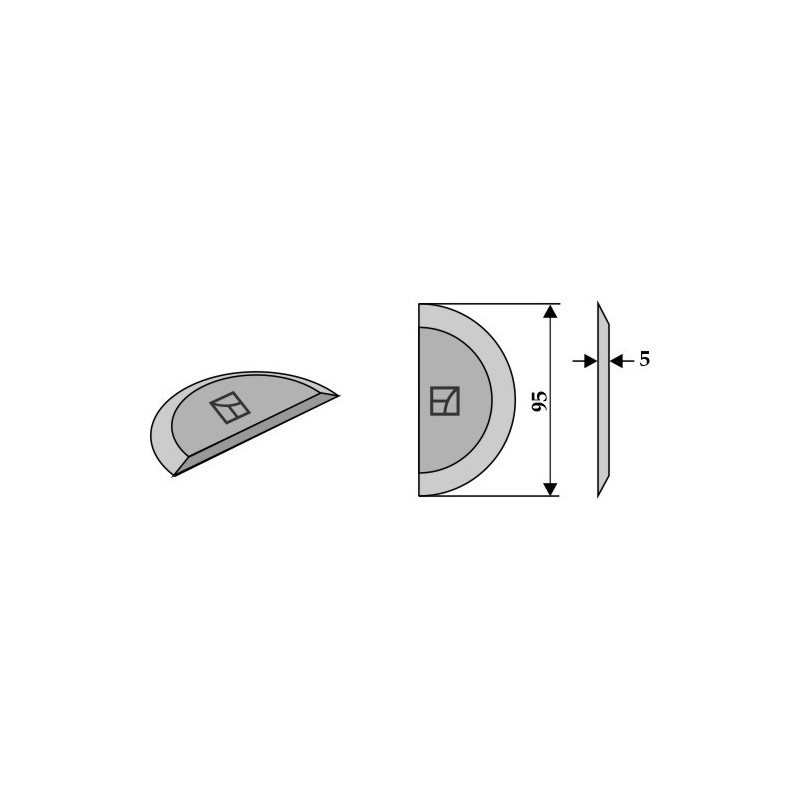 Couteau pour mélangeurs de fourrage à souder - AG005773