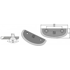 Couteau pour mélangeurs de fourrage - AG005772