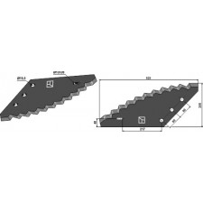 Couteau pour mélangeurs de fourrage, droit - Peecon - 960-020-003