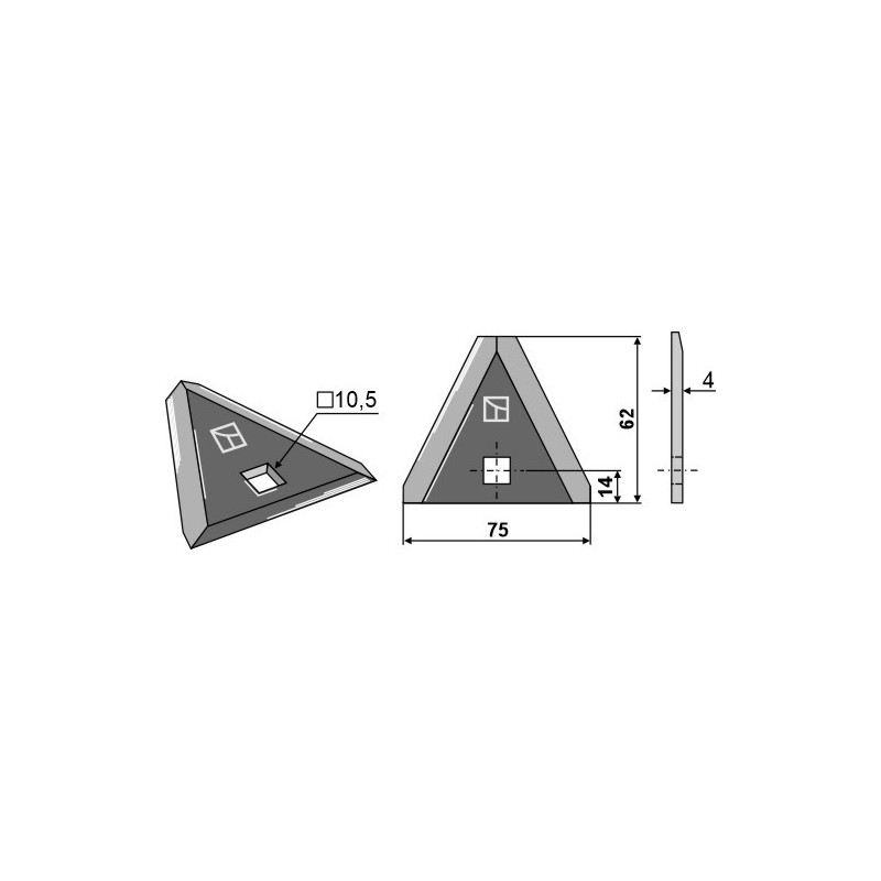 Couteau pour mélangeurs de fourrage - AG005750