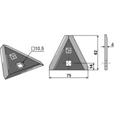 Couteau pour mélangeurs de fourrage - AG005750