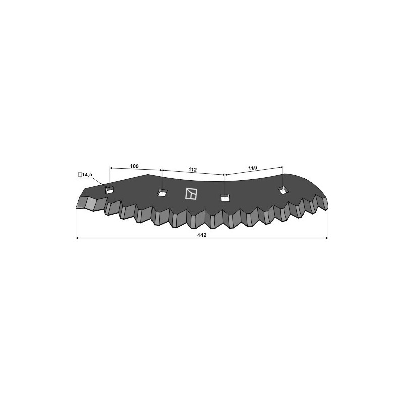 Couteau pour mélangeurs de fourrage - revêtement en métal dur - Penta - 1005