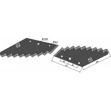 Couteau pour mélangeurs de fourrage - revêtement en métal dur - Kuhn - A5303620