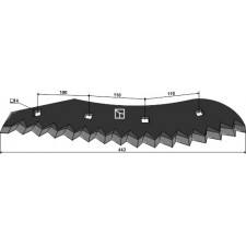 Couteau pour mélangeurs de fourrage - revêtement en métal dur - AG014878