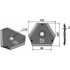 Couteau pour mélangeurs de fourrage - Kuhn - A7153012