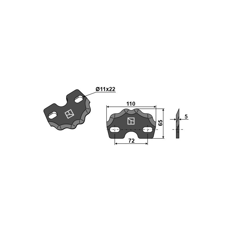 Couteau pour mélangeurs de fourrage - AG014885