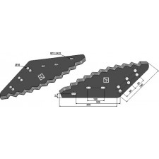 Couteau pour mélangeurs de fourrage - revêtement en métal dur - AG014900