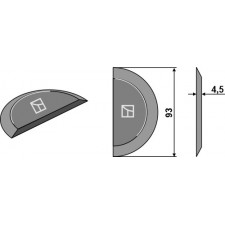 Couteau pour mélangeurs de fourrage à souder - AG014904