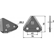 Couteau pour mélangeurs de fourrage - AG014905