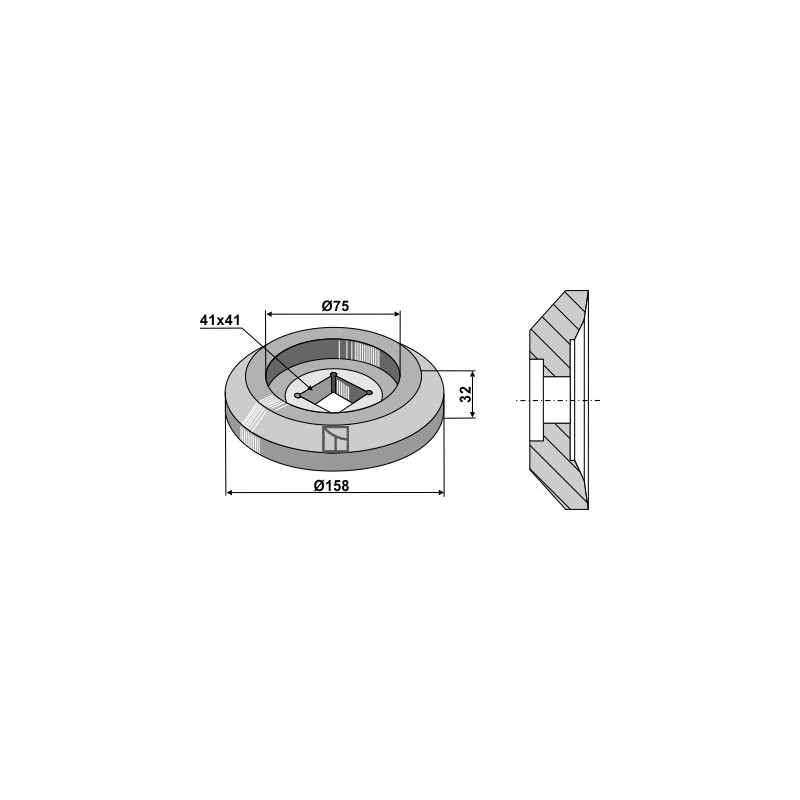 Bride Ø158 exterieur - AG006898