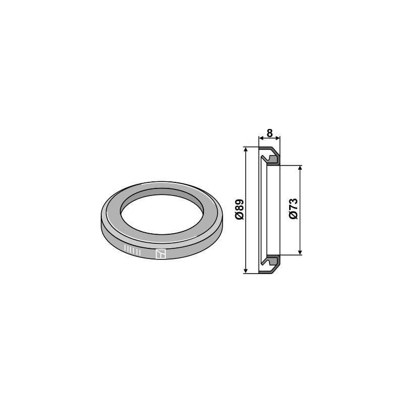 Bague frontale - Ø89xØ73x8