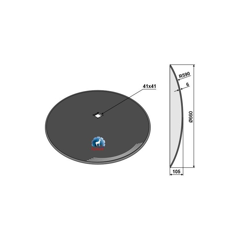 Disque lisse Ø660x6 - Kuhn - 117108