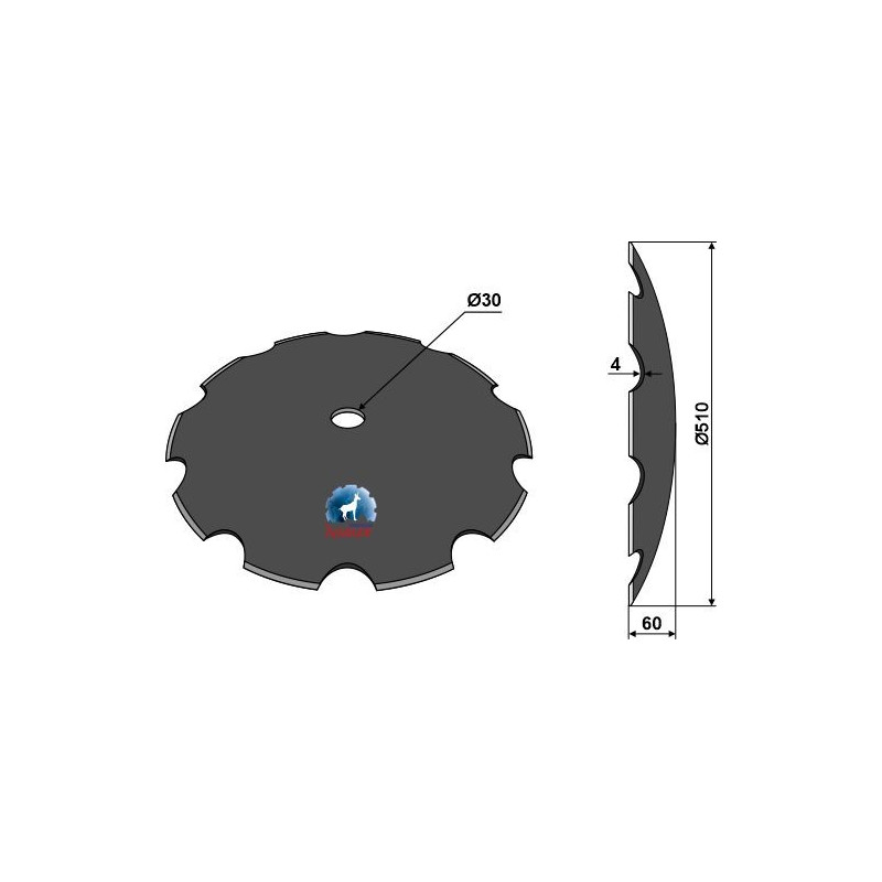 Disque crénelé Ø510x4 - Väderstad - 406513