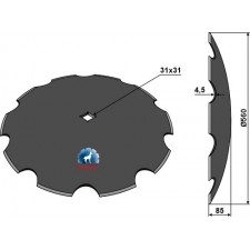 Disque crénelé Ø560x4,5 - AG006400