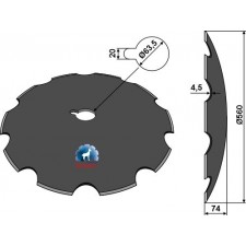 Disque crénelé Ø560x4,5 - AG006398