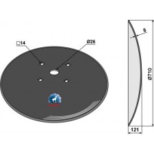 Disque lisse Ø710x8 - Quivogne - DSQ07104