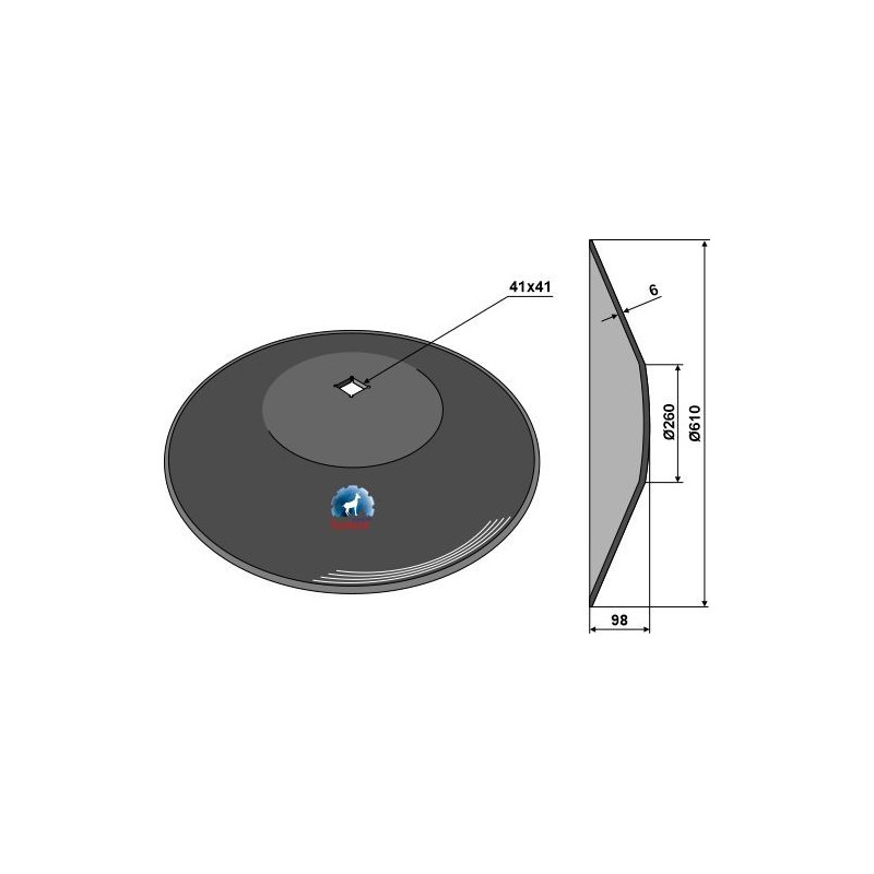 Disque lisse Ø610x6 - Tronconiques