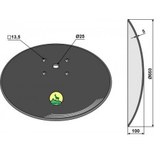 Disque lisse Ø660x5 - John Deere - P55071