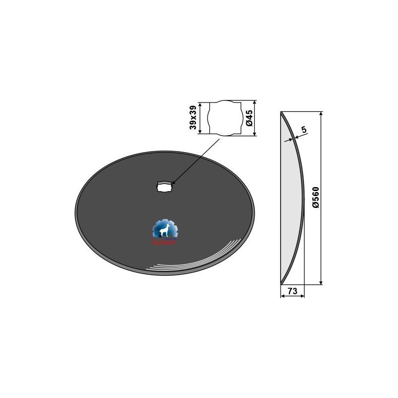 Disque lisse Ø560x5 - Simba - P00272