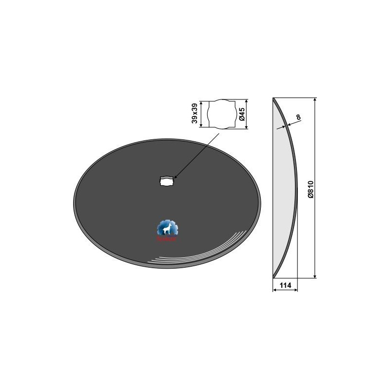 Disque lisse Ø810x8 - Simba - P04904