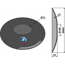 Disque lisse à fond plat - Ø460x4,5