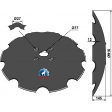 Disque crénelé Ø910x12