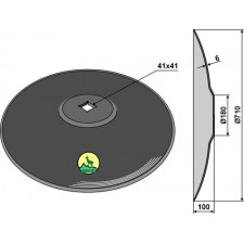 Disque lisse à fond plat - Ø710