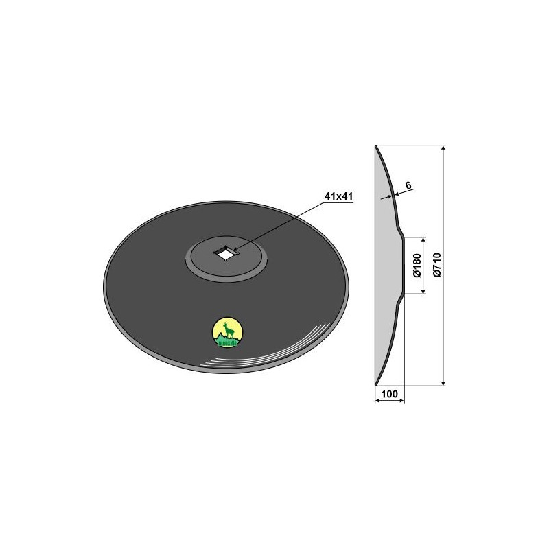 Disque lisse à fond plat - Ø710